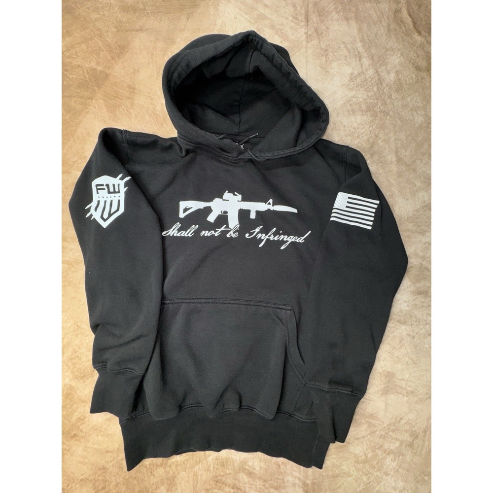 First Warrior XSMALL Hoodie Hooded Sweathirt Black USA Patriotic AR-15